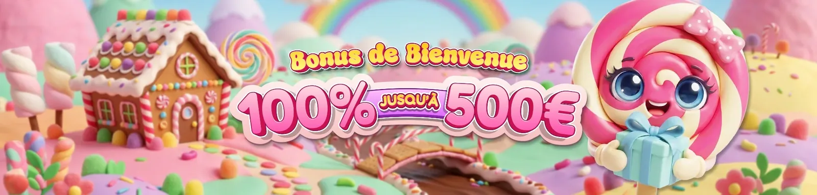 Bonus de bienvenue Sweetsino : 100 % jusqu'à 500 €